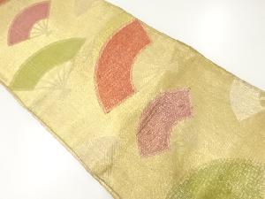 アンティーク　扇模様織出し袋帯（材料）